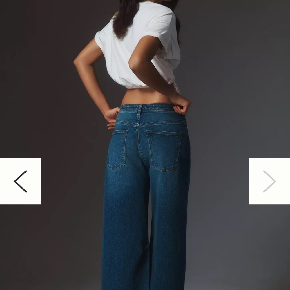 PILCRO BOWED SLOUCH HIGH-RISE TAPER JEANS sz 23 Tall. OUT OF STOCK ONLIN… - Picture 5 of 14